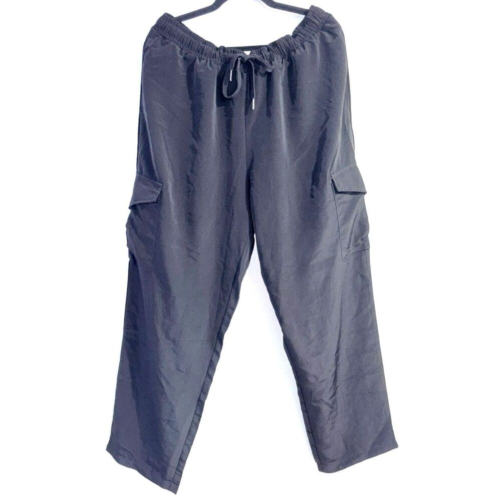 89th + Madison Black Pull-On Cargo Pants Size 16